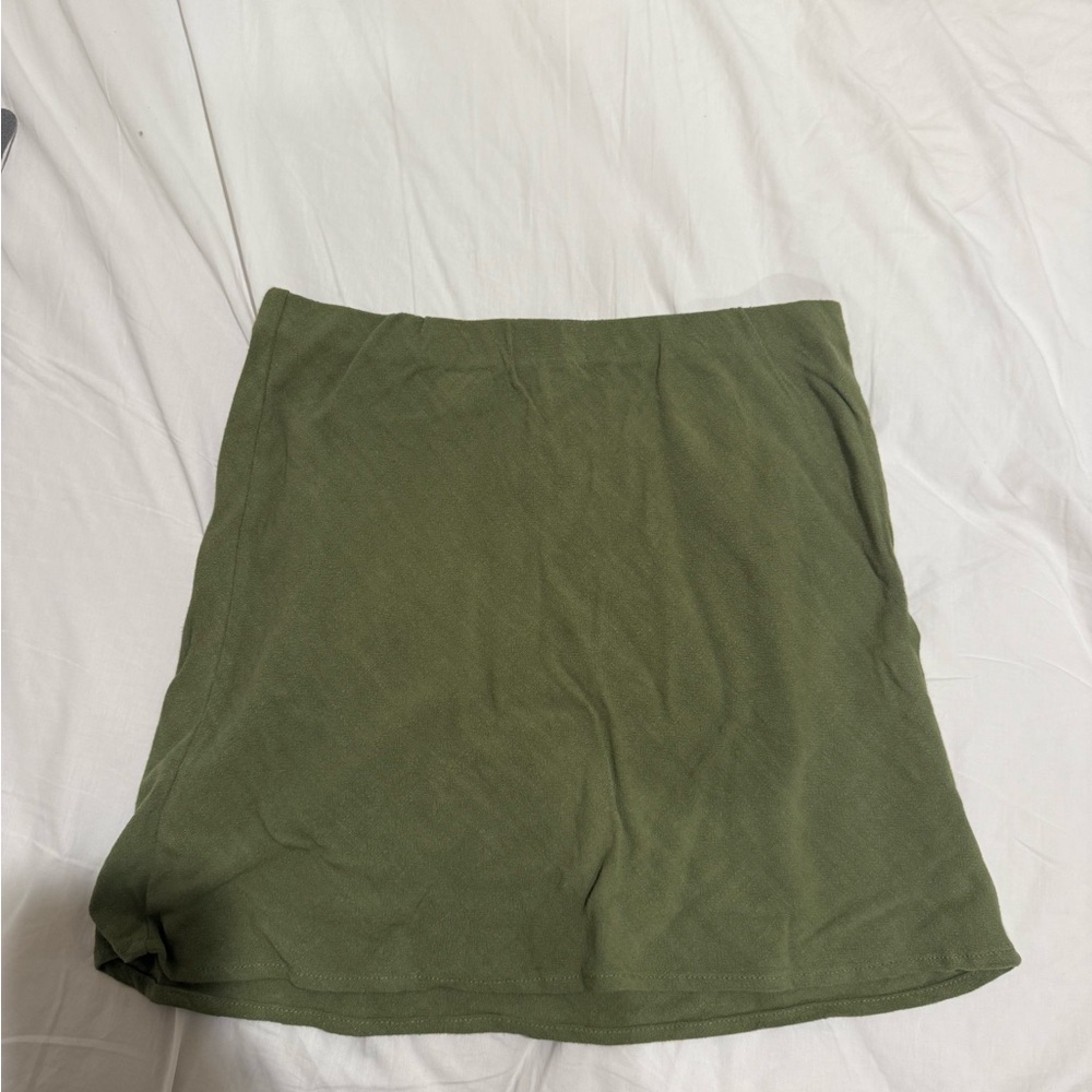 La Hearts Olive Green Mini Skirt